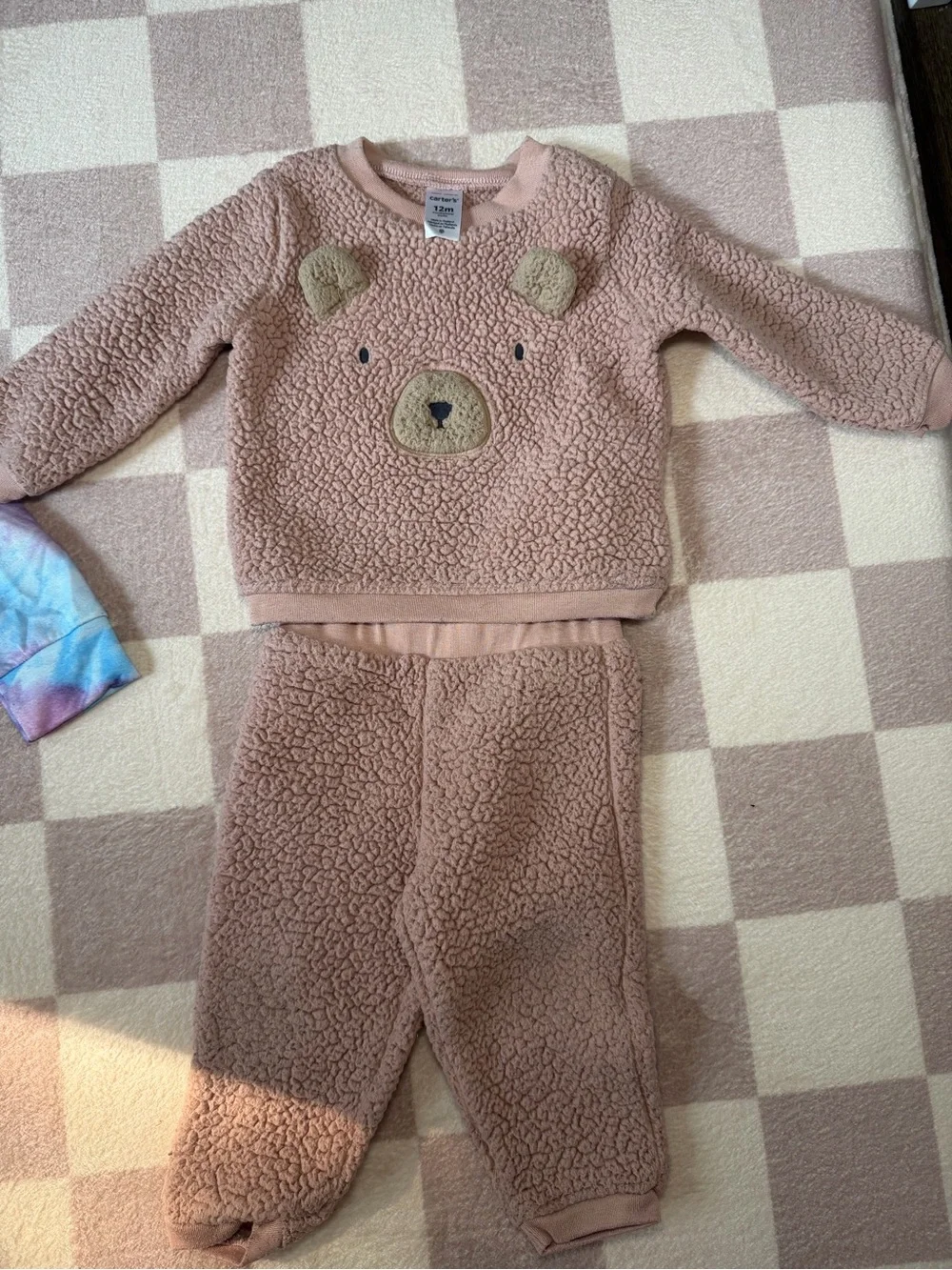 Baby Girl 12M Winter Outfit Bundle – 2 Cozy Sets, Carter’s